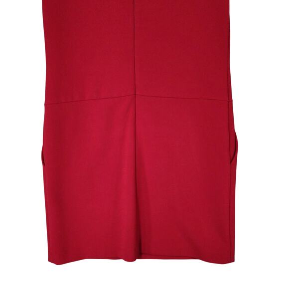 Maison‎ 123 Paris Shift Dress sz M US 38 F Cranberry Red Stretch Pockets Career - Picture 12 of 12